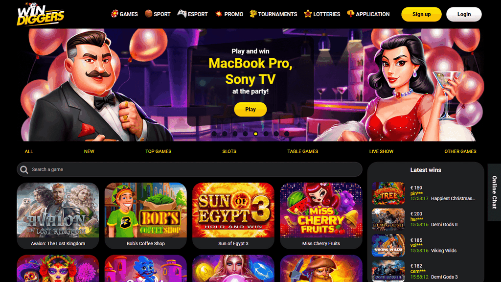 Win Diggers Casino Slot Gamings
